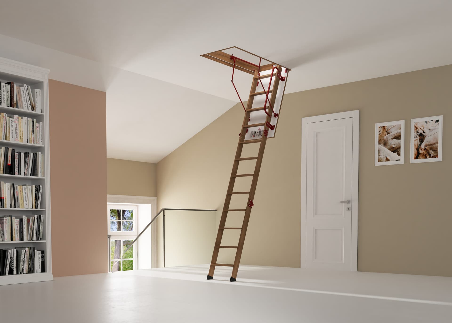 Roof hatch & loft ladder — view 1
